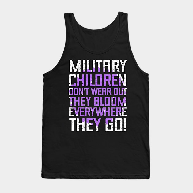 Purple Up For Military Kids - Month of the Military Child 2023 Tank Top by PraiseArts 